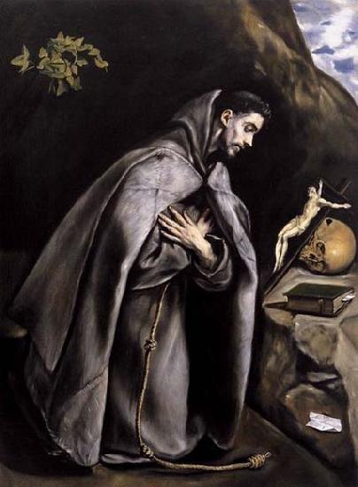GRECO, El St Francis Meditating oil painting picture